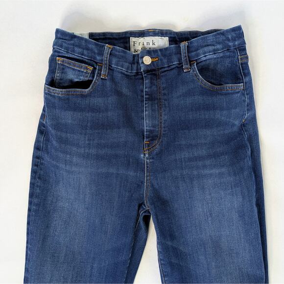 Frank & Eileen Killian Flare Jeans 31 Raw Hem High Rise '70s Revival Chic - Picture 3 of 10